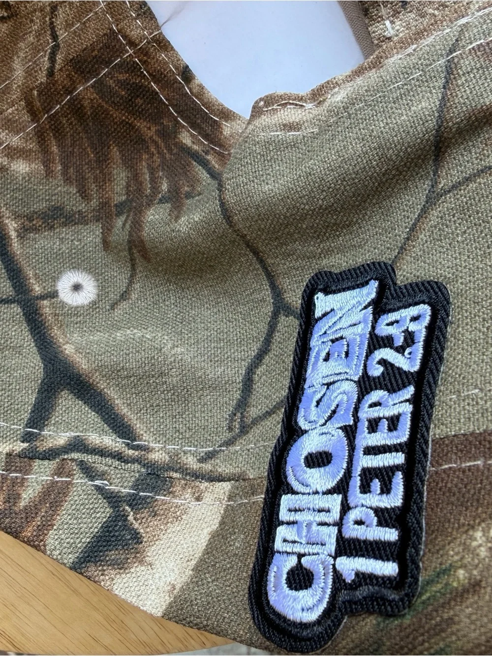 Camo Baseball Cap with Psalm 46:5 Embroidered Message